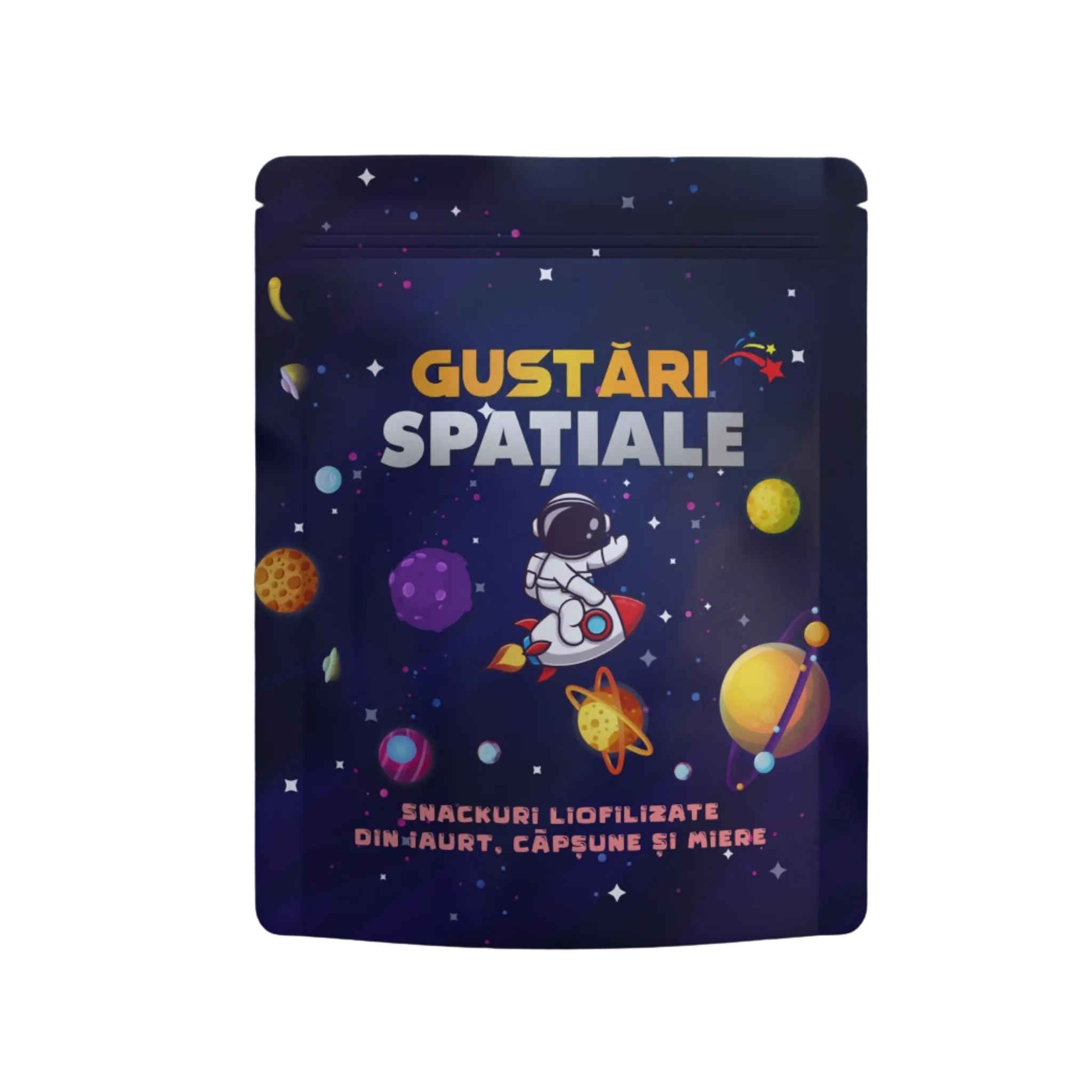 Iaurt, căpșune și miere — snack liofilizat